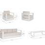 Cod. 0663764 MARIEL VAPOR LOUNGE SOFA SET W-CUSH YK15